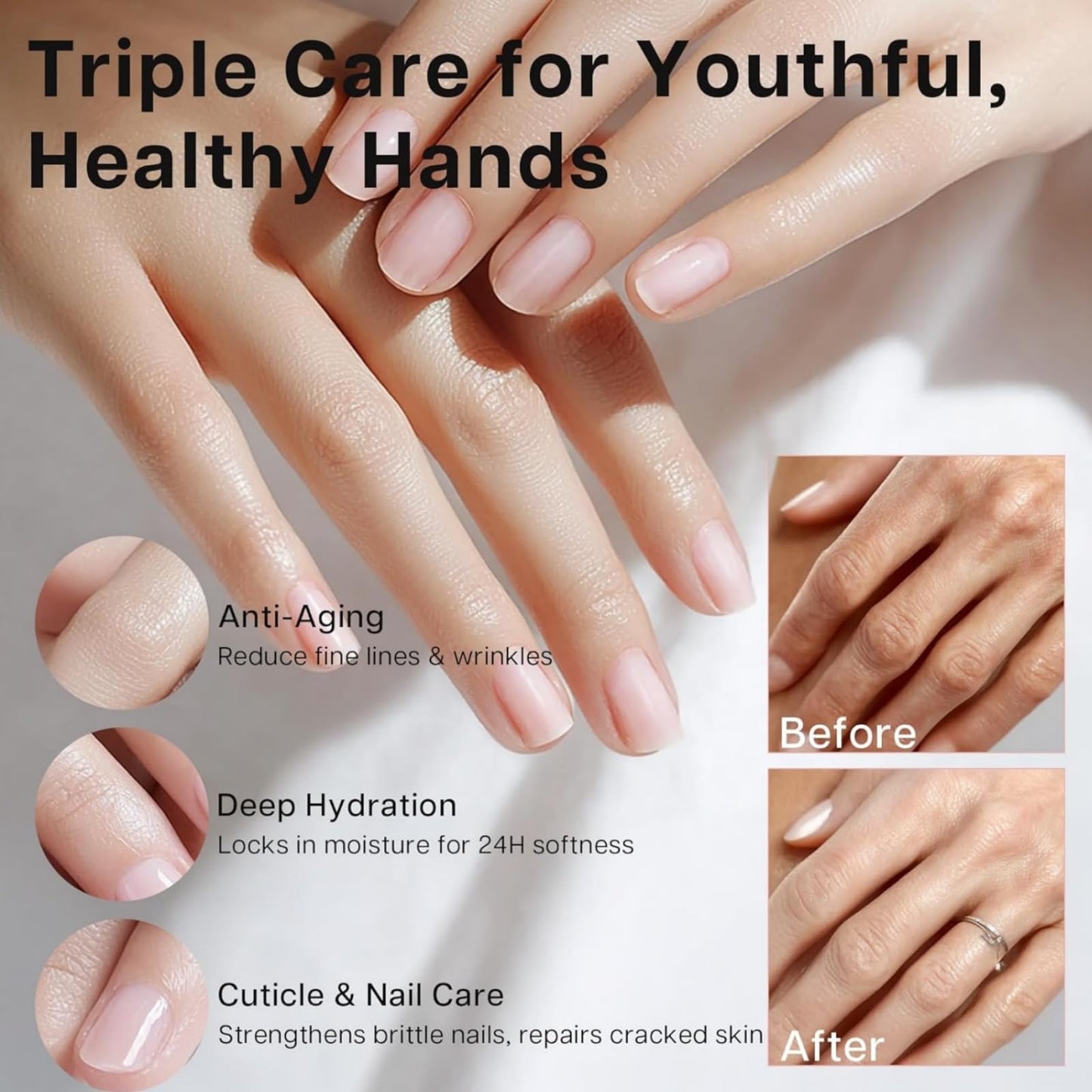 Yoowan Reti-Nol Hand Cream,Hand Cream For Very Dry Ha-Nds,Anti Aging Ha-Nd Cre-Am,Reti-Nol Moisturising Cre-Am,Deep Nourishing,Non-Greasy,Moisturizer For Aging&Dry Cracked Ha-Nds,Protects Skin,Nails,Cuticles