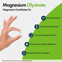 YourSupplements Magnesium Glycinate by Your Supplements | UK Made | True Unblended Bisglycinate | 120 High Absorption Capsules | Suitable for Vegetarians & Vegans