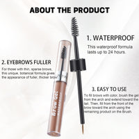 GEEWHILE Eyebrow Gel Dark Brown Brow Gel, Eyebrow Tint Kit Dye Brow Pomade, Long-Lasting Waterproof Eye Brow Pigment with Brush (#2 Cool Blonde)