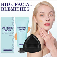 COWANIEE 2 Pcs Supreme Cream All-over Complexion Perfector Set, Waterproof & Transfer-resistant Skin Tint, Long-lasting Supreme Creme