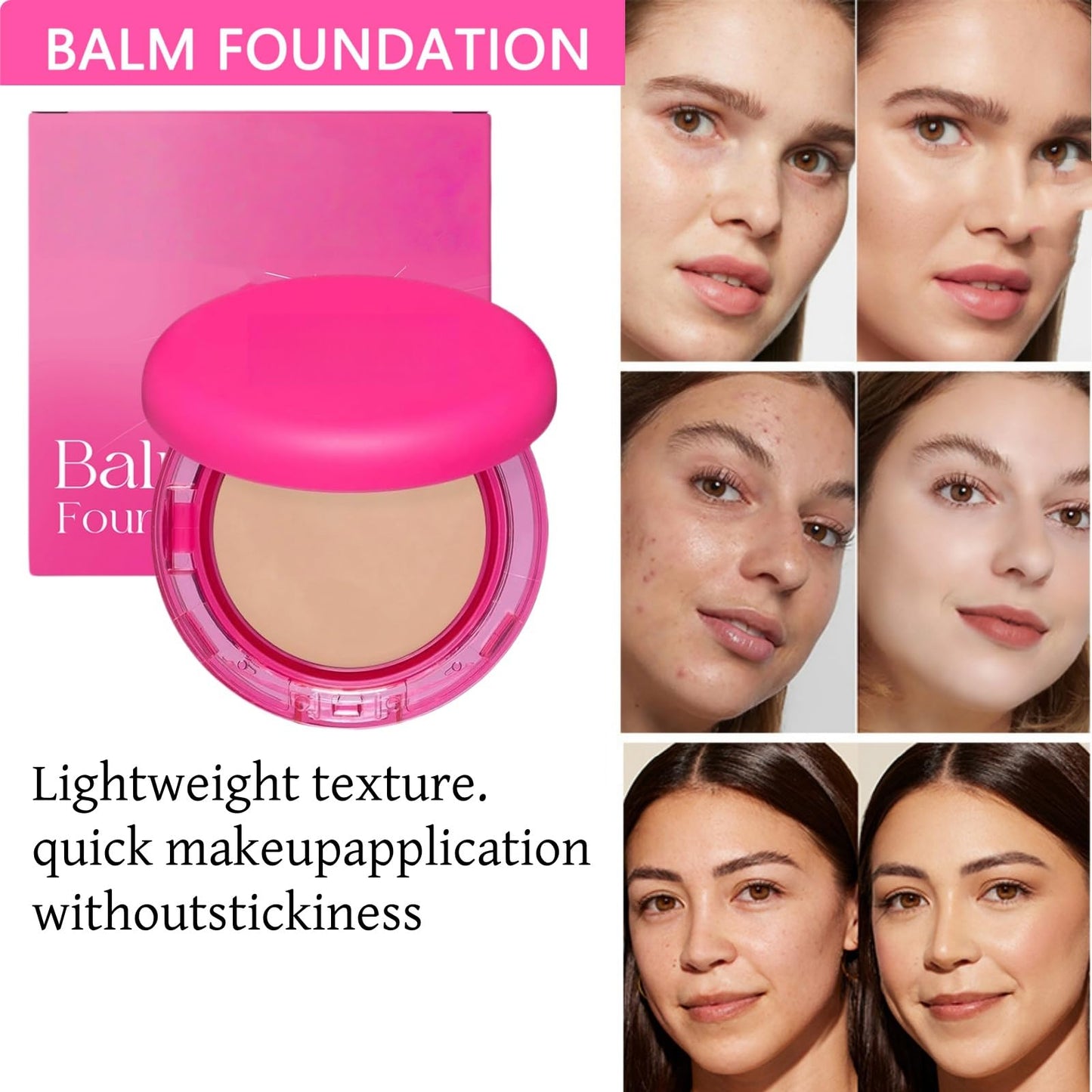 Siyinzu Peptide Balm Foundation,Peptide Bounce Balm Foun/dation,Mature Skin Found/ation,Buildable Coverage Powder Make Up,Cushion Foundati/on,Baked Foundati/on,Foundation Full Coverage for all Skin Types