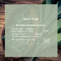 INNOPURE Super Sage Leaf 4000mg - No fillers or Binders. for Menopause Symptoms - High Strength - Hot Flushes & Night Sweats - 60 Capsules, 2 Month Supply - Vegan - UK Made
