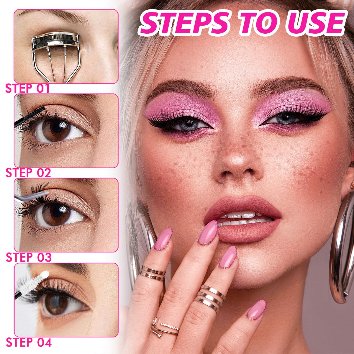 PURELEOR Individual Cluster Lashes Kit Lash Extensions Set DIY Multiple styles Eyelash Clusters with Bond and Seal Tweezers 100D Curl Mixed 10-16mm