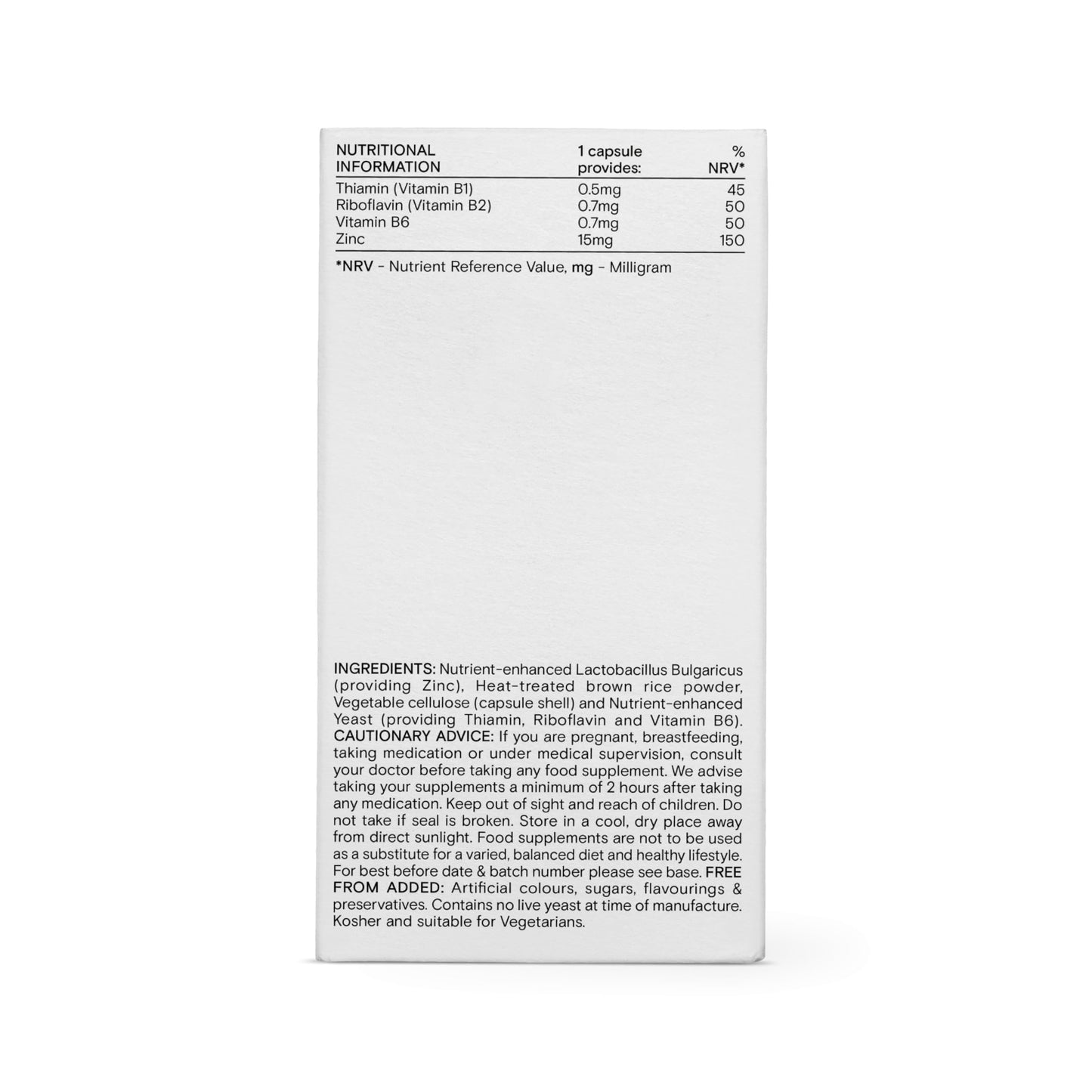 Wild Nutrition WILD NUTRITION Food-Grown® Zinc Plus | Zinc Supplements Blended with Vitamin B1, B2 & B6 for Cognitive & Immune Support + More with Thiamin & Riboflavin | 30 Capsules