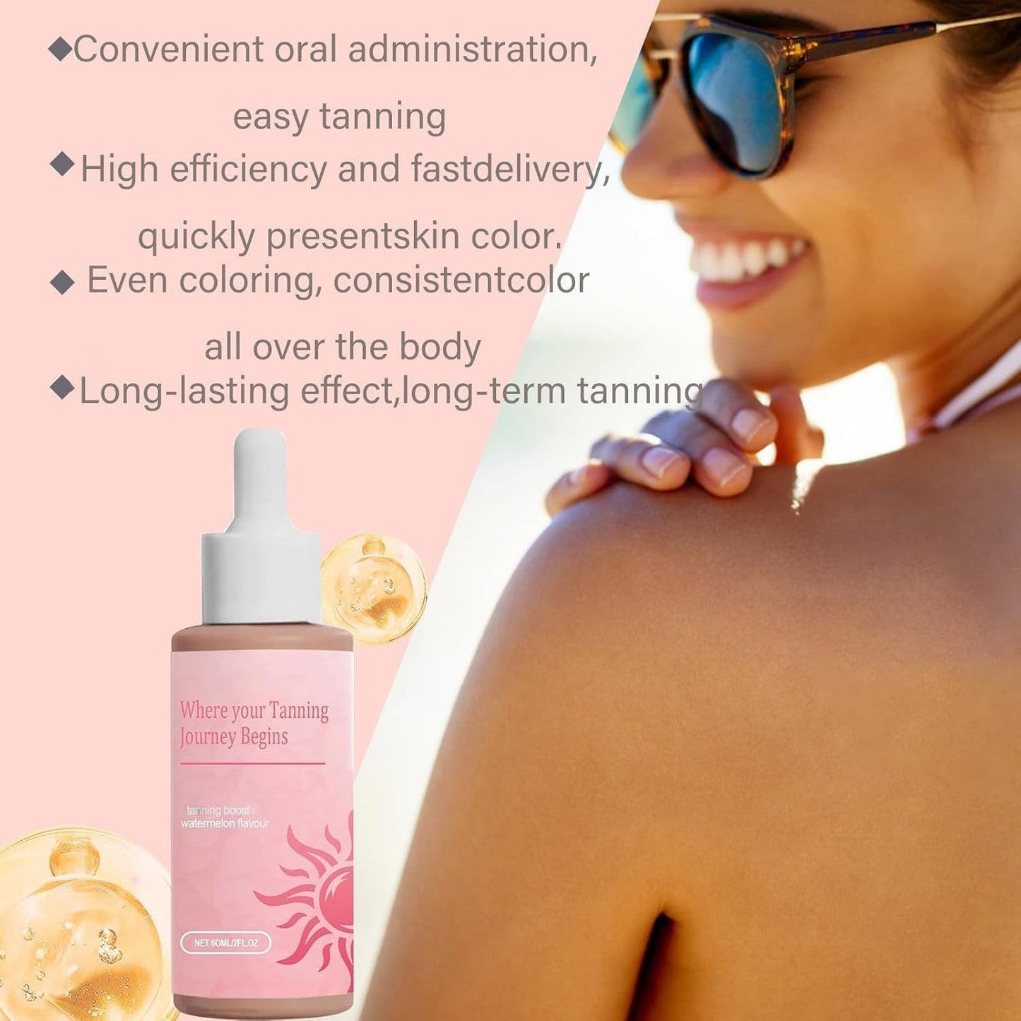 Sunless Tanning Drops, 2025 NEW Advanced Tanning Drops Naturally Boost Melanin, Enhancing Natural Skin Tone without The Sun Damage, for All Skin Types