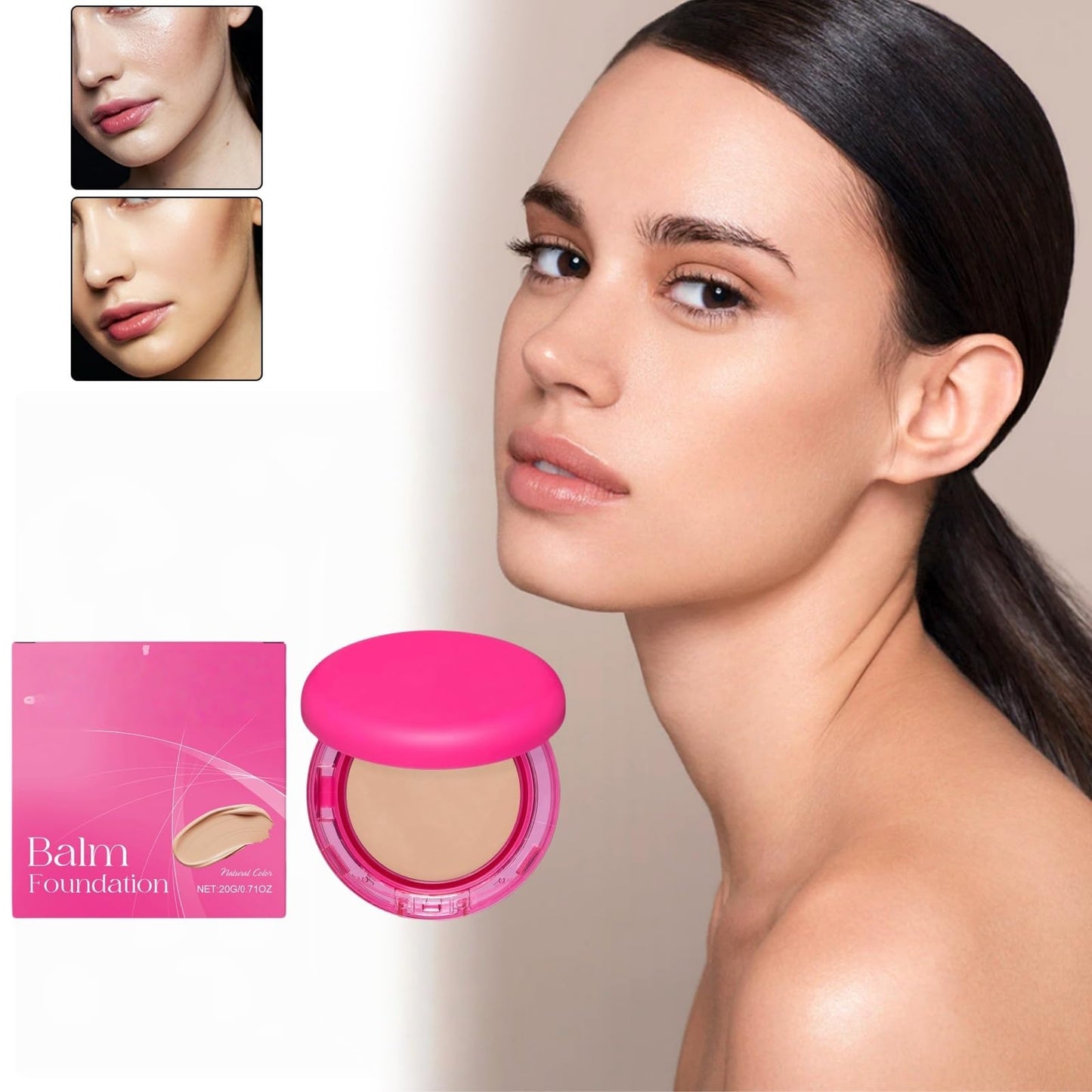 Siyinzu Peptide Balm Foundation,Peptide Bounce Balm Foun/dation,Mature Skin Found/ation,Buildable Coverage Powder Make Up,Cushion Foundati/on,Baked Foundati/on,Foundation Full Coverage for all Skin Types