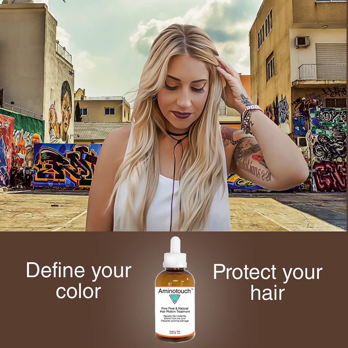 Aminotouch Natural PURE PROTEIN TREATMENT Grow Long Hair, Repair Damage & Split Ends, Strengthen Weak Hair, Collagen Filler Keratin Repair that Works From the Core to the Outer Layers, instant results