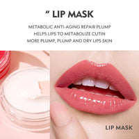 Skynest 3 Pcs Lip Care Kit, Hydrating Lip Glow Oil, Moisturizing Lip Mask, Exfoliating Lip Scrub, Lip Care Plumping Makeup Set for Shiny and Nourishing Lips, Dry Lips Treatment