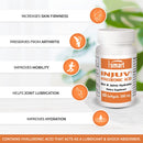 Supersmart - Injuv® Hyaluronic Acid 70 mg - 100% Natural Supplement - Skin & Joints Hydratation | Non-GMO & Gluten Free - 60 Softgels