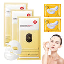 Xumann Biodance Collagen Mask Overnight, Brightening Bio Collagen Face Mask, Moristurizing Anti Wrinkle Face Mask Set with 2PCS Eye Mask