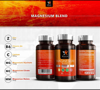 BriteLife BL Magnesium Malate, Glycinate & Citrate Triple Complex | 90 Magnesium Capsules - 375mg Magnesium Citrate, Malate & Magnesium Glycinate with Zinc, Calcium & Vitamin B6 | Non-GMO, Dairy & Gluten Free