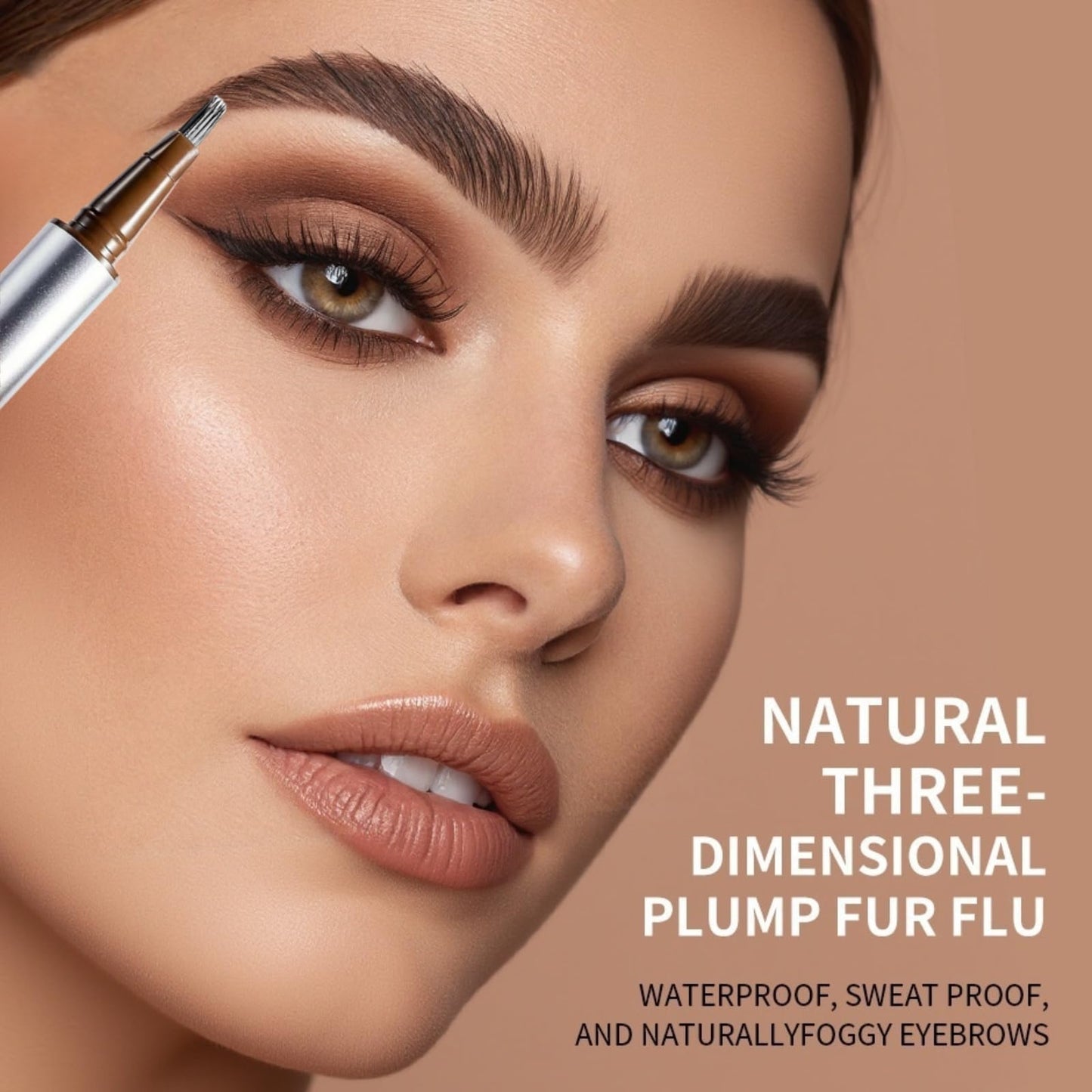 Taupe Eyebrow Pen & Magic Liquid Eyebrow Pen - Brow- Waterproof, Sweat-Resistant, Natural Hair-Like Strokes for Full. Fection Angled Brush Eyebrow Pencil, Flawless Brows – Color 04