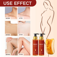 2PCS Firming Body Oil,Magic Body Oil with Gua Sha Tool,Skin Tightening Body Moisturiser for Women, Hydrates Dry Skin, Visibly Reduces Fine Lines & Enhances Glow,Massage Oil with Rose & Lavender