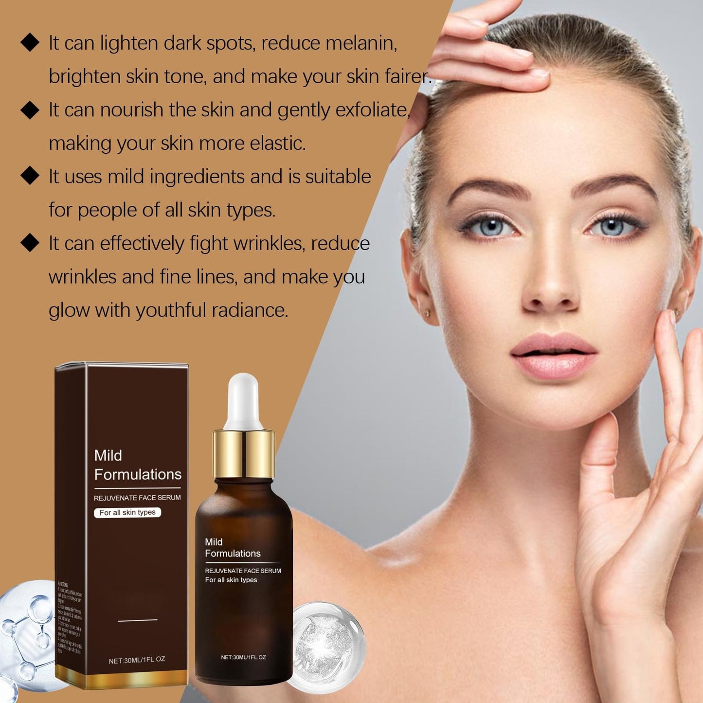 Ruojiar Rejuvenate Resurfacing Face Serum,Anti Aging Serum for Women,Antipigmentation Face Serum for Men&Women,Rejuvenate Skin Care,Face Hydrating Serum,Rejuvenate Fa/ce Se/rum,Reduces Dark Spots,Skincaere