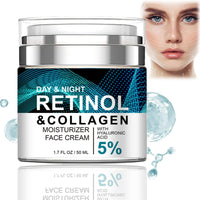 Jinjiar Retinol Collagen Cream with 5% Hyaluronic Acid,Retinol Face Cream with Collagen,Anti Wrinkle Face Cream,Anti Aging Face Cream,Retinol Serum for Face,Night Moisturiser,Day Cream for Women Anti Aging