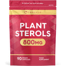 Plant Sterols 800mg | 90 Capsules | High Strength Supplement with Beta-Sitosterol | Vegan and Vegetarian | No Artificial Preservatives | by Carlyle
