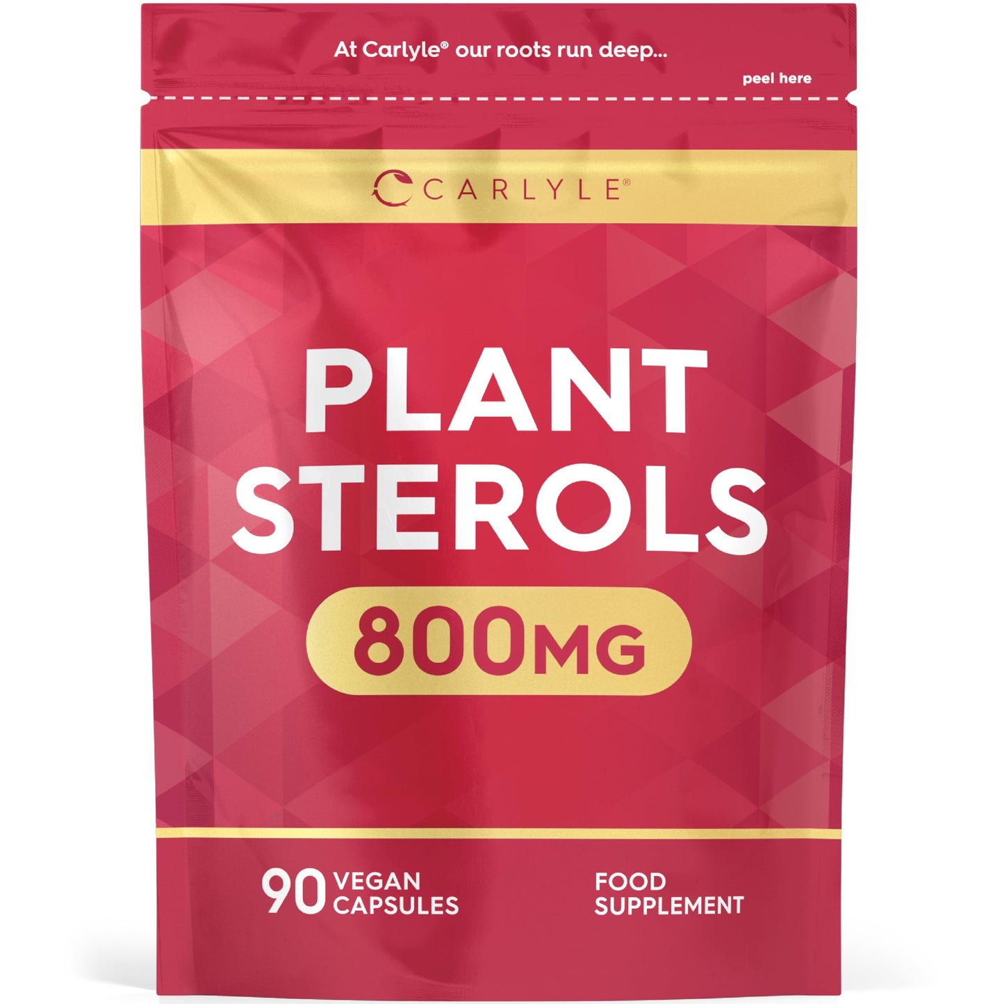 Plant Sterols 800mg | 90 Capsules | High Strength Supplement with Beta-Sitosterol | Vegan and Vegetarian | No Artificial Preservatives | by Carlyle