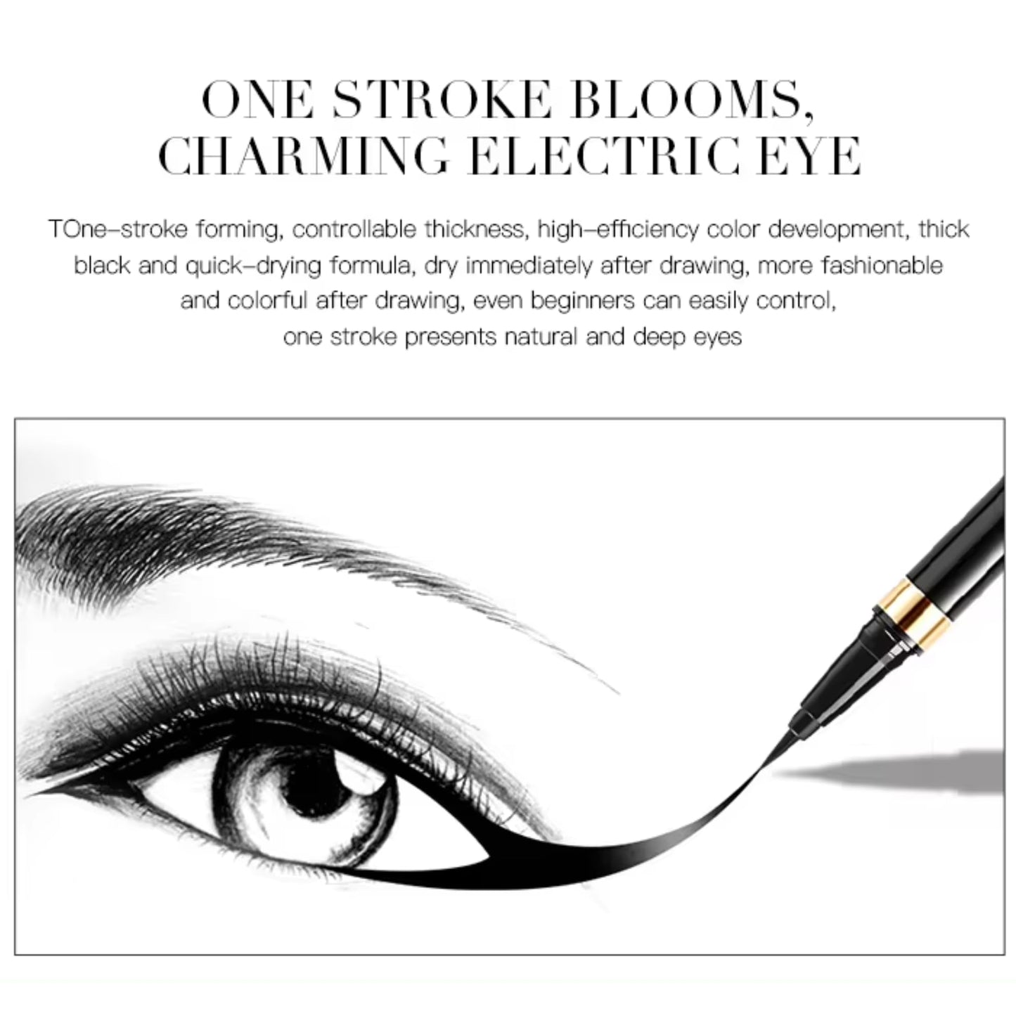 Generic Liquid Eye Liner, Easy To Use Eyeliner Pen, Waterproof and Smudge Proof, Longlasting Liner Stays On All Day & Night, Goes On Smoothl Without Smudging or Skipping (Dark Coffee)