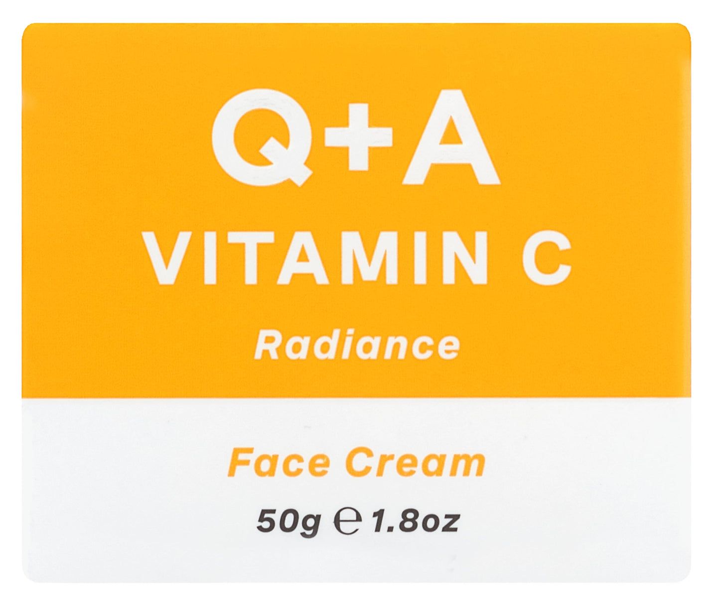 Q+A Vitamin C Radiance Cream - Hydrating, Anti-Ageing Face Cream with Collagen Boosting Vitamin C, Elasticity Enhancing Centella Asiatica & Antioxidant-Rich Tropical Fruit for Glowing Skin, 50g