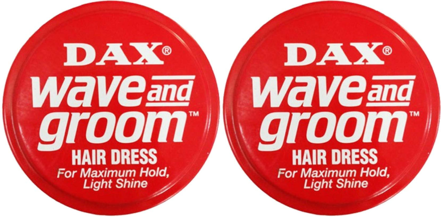 DAX WAX Wave and Groom, professional styling wax, pack of 2 (2x 3.5oz)
