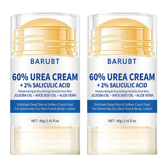 HERBINSOLS 2Pcs Urea Foot Cream - Urea Cream 60 Percent For Feet Plus 2% Salicylic Acid - Cracked Heel Repair Cream - Foot Cream For Calluses And Dry Hard Skin - Urea Moisturiser For Hand Foot Care
