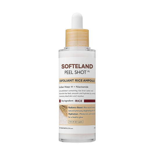 TMYIOYC ANGEL SILK Peel Shot Glow Rice Ampoule, Lotion for Brightening Exfoliating Moisturizing - Suitable for All Skin Types Contain AHA + BHA, Niacinamide