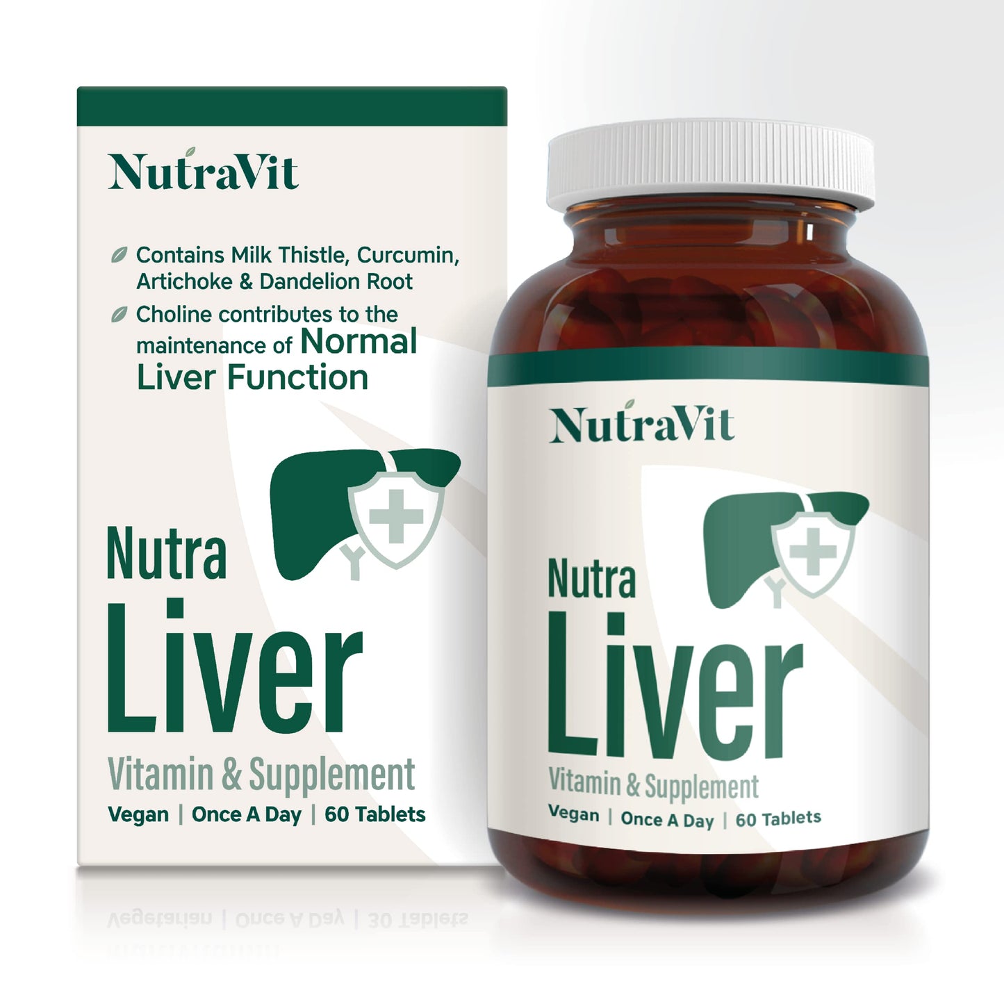 NUTRA Liver - Liver Support Vitamins - 60 Tablets | Hangover Tablet | Providing a Liver, Cleanse, Detox & Repair - by NutraVit