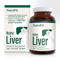 NUTRA Liver - Liver Support Vitamins - 60 Tablets | Hangover Tablet | Providing a Liver, Cleanse, Detox & Repair - by NutraVit