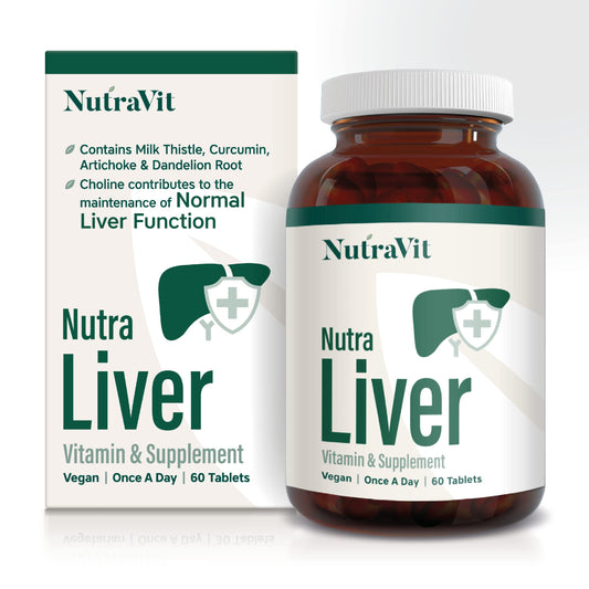 NUTRA Liver - Liver Support Vitamins - 60 Tablets | Hangover Tablet | Providing a Liver, Cleanse, Detox & Repair - by NutraVit