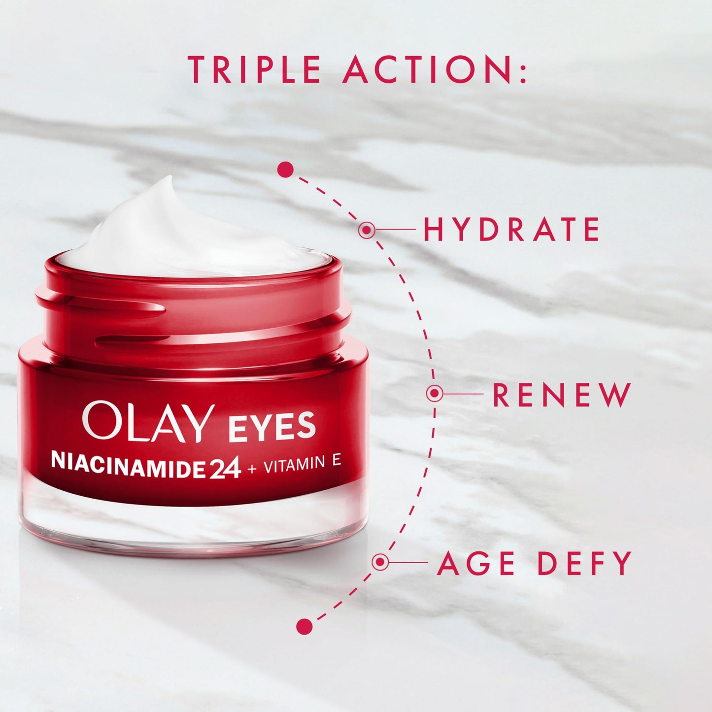 Olay Niacinamide 24 + Vitamin E Eye Cream With 99 Percent Pure Niacinamide and Vitamin E, 15ml