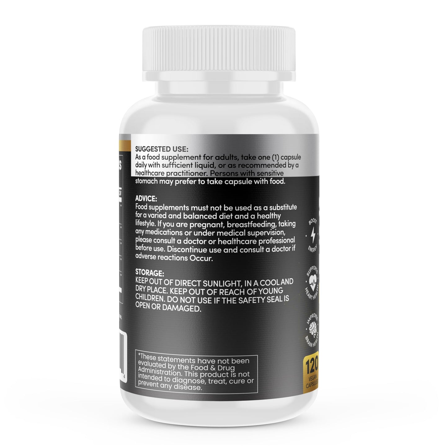 Sea Moss Shilajit Lion Mane 3 in One, with Added Ashwagandha KSM 66 and Black Pepper, 11500mg Superfood Blend for Vitality & Immunity, Energy and Brain Health - 120 Vegan Capsules by HealthEssent