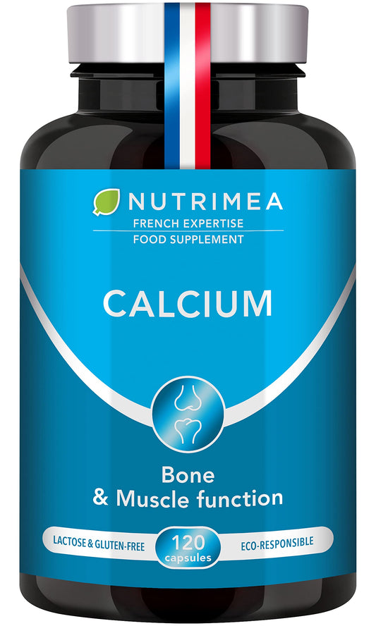 Calcium Magnesium Vitamin D3 & K2 | 120 Vegetarian Capsules | Bone Health Complex | Strengthens Bones and Muscles | Supports Bone Density | French Expertise