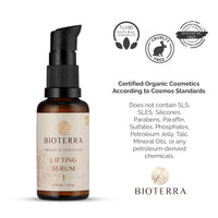 Bioterra Organic Lifting Serum, Rejuvenation & Antioxidants, Natural Face Moisturiser for Skin Glow, 30ml
