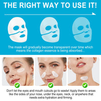 Lxitian Collagen Face Masks Skincare, Collagen Mask with Hyaluronic Acid,Hydrogel Collagen Mask Overnight Face Mask,Real Deep Hydrating Face Mask,Pore Minimizing,Firming Anti Wrinkle Aging Lifting,Deep Repair