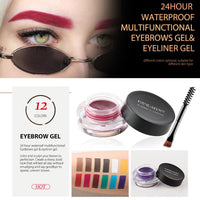 RUICHING Red Eyebrow Gel, Brow Pomade, Brow Dye with Brush, Christmas Makeup Waterproof Long Lasting Tinted Brow Gel, Smudge-Proof Sweat Resistant Brow Cream