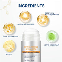 ThamGlow Retinol Stick, Wrinkle Filler Retinol Serum For Face & Body, Neck Firming Cream For Loose Skin, Skin Tightening Cream For Face – Lifts, Tightens & Smooths Fine Lines – Visibly Firmer Skin