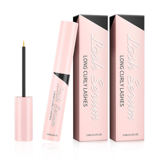 CGBOOM Eyelash Growth Serum Lash Serum Lash Enhancing Serum Boosting Lash Conditioner for Natural Fuller Thicker Longer Looking Eyelashes Healthier Vegan Cruelty-Free (2P PINK)