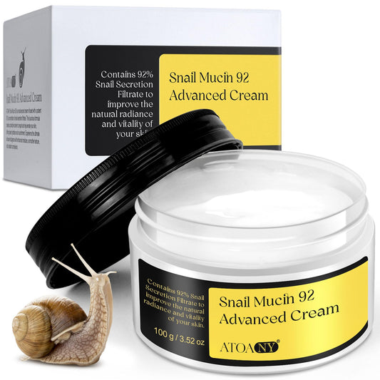 VFjVlVdG Snail Mucin 92% Advanced Cream, Snail Collagen Deep & Intense Hydration Cream - Daily Face Gel Moisturizer for Dry Skin, Sensitive Skin (100g)