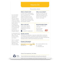 Healthspan Vitamin D3 10µg (8 Months' Supply) | Support Your Immune Health & Promotes Healthy Bones, Teeth & Muscles | Vegetarian