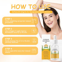 Kighdel 2 PCS Cyperus Rotundus Oil,Natural Ingredients Cyperus Oil,Cyprus Rotundus Oil,Multi-purpose Body Hair Reduction Oil,Gentle & Effective,Moisturizing & Soothing,for All Skin Types(30ml)
