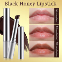 GEEWHILE Black Honey Lipstick Black Moisture Shine Lipstick, Hydrating Tinted Lipstick Creamy Formula, Hydrating & Smooth Black Honey Lip Balm Moisturizing Tinted Lip Balm For Dry Lips Lip Care Makeup