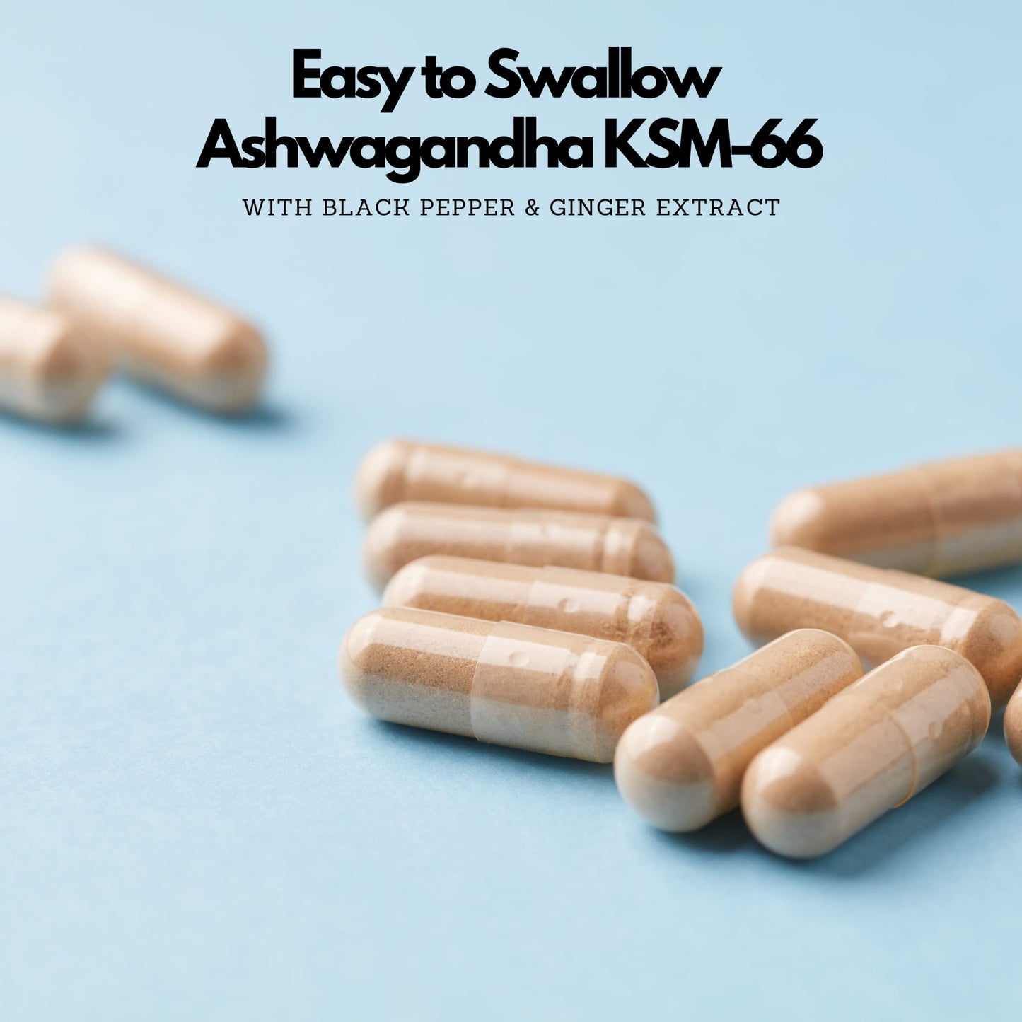 nutripact Ashwagandha KSM 66, Black Pepper and Ginger Extract - 5% Withanolides - 60 Vegan Capsules - Ayurveda and Adaptogen - Anxiety Relief, Mood Booster, Performance - Made in The UK