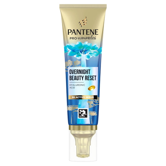 Pantene Hydra Glow Overnight Hair Serum With Biotin 70ml. Pro-V Miracles Hyaluronic Acid Serum for Hydrated and Softer Hair. Lightweight Non-Greasy Hair Moisturiser. Hair Care for Dry Damaged Hair