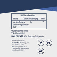 Vimergy Wild Blueberry Powder, 31 Servings – Wild Blueberry – Blueberry Powder from Whole Blueberries– Vegan Supplement – Formulated Without Added Sugar or fillers – Non-GMO & Gluten-Free (120g)