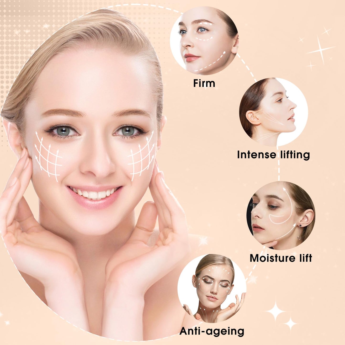 DOOCECIY 120 PCS Face Tape Lift Invisible, Waterproof Facial Neck Tape for Saggy Neck
