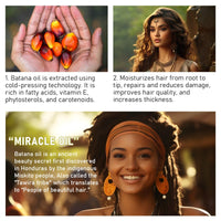 OBNOSWLPJMN Batana Oil for Hair Growth 60ml,100% Pure & Natural Batana Oil for Healthier Thicker Fuller Hair,Eliminate Hair Split Ends, Prevents Hair Loss & Breakage & Skin for Men & Women 60ml (60ml)