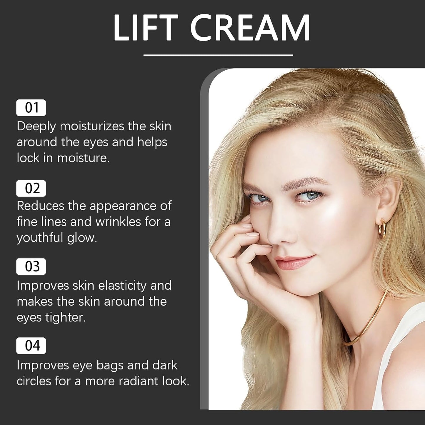 ALLILUYAA Harvey Ross Instant Lift Cream, Instant Lift Harvey Ross Cream, Eye Tightening Lifting Serum, Anti-Aging Face Cream For Tightener Skin, Lifting Loose Sagging Skin, Reduces Fine Lines & Wrinkles