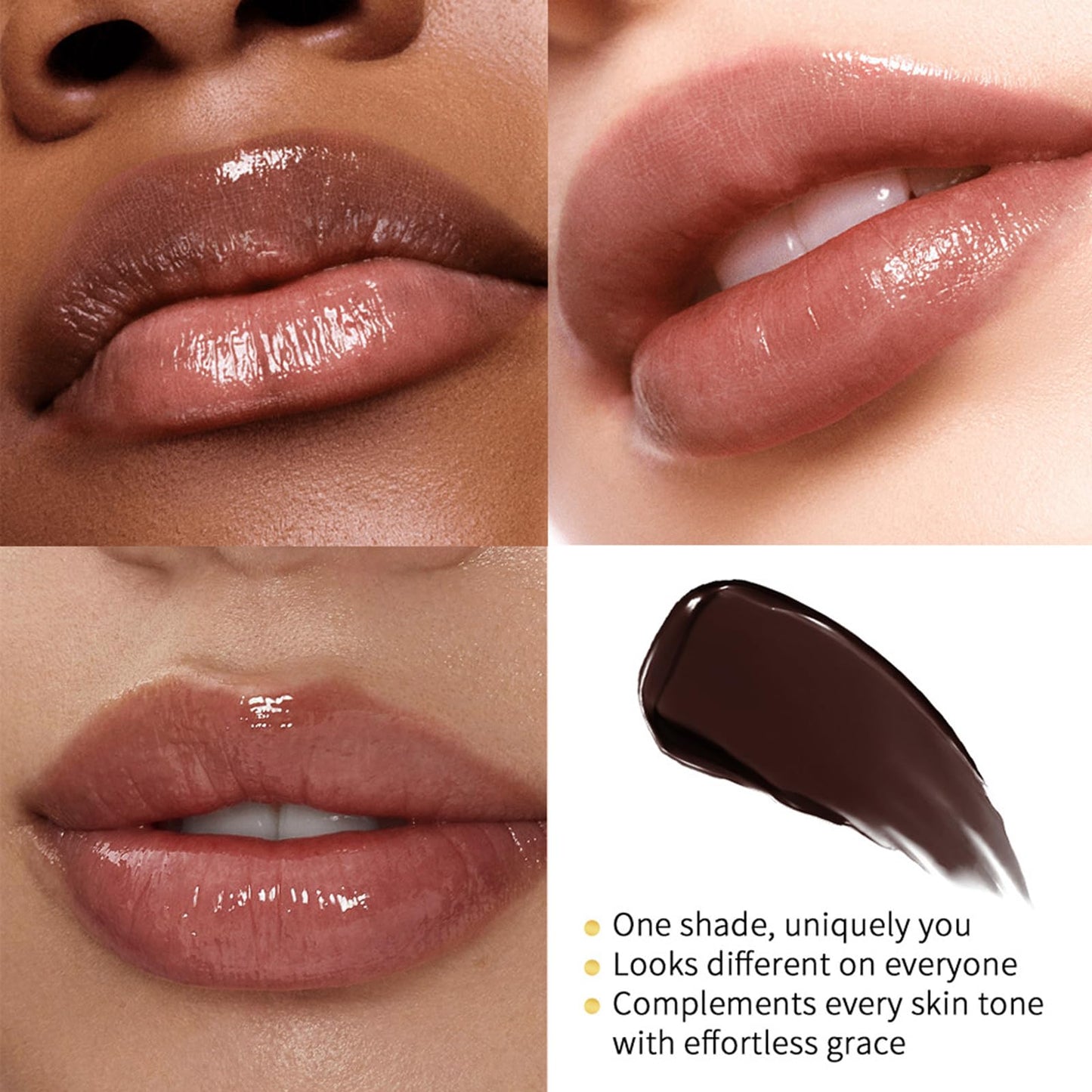 GEEWHILE Black Honey Lipstick Black Moisture Shine Lipstick, Hydrating Tinted Lipstick Creamy Formula, Hydrating & Smooth Black Honey Lip Balm Moisturizing Tinted Lip Balm For Dry Lips Lip Care Makeup