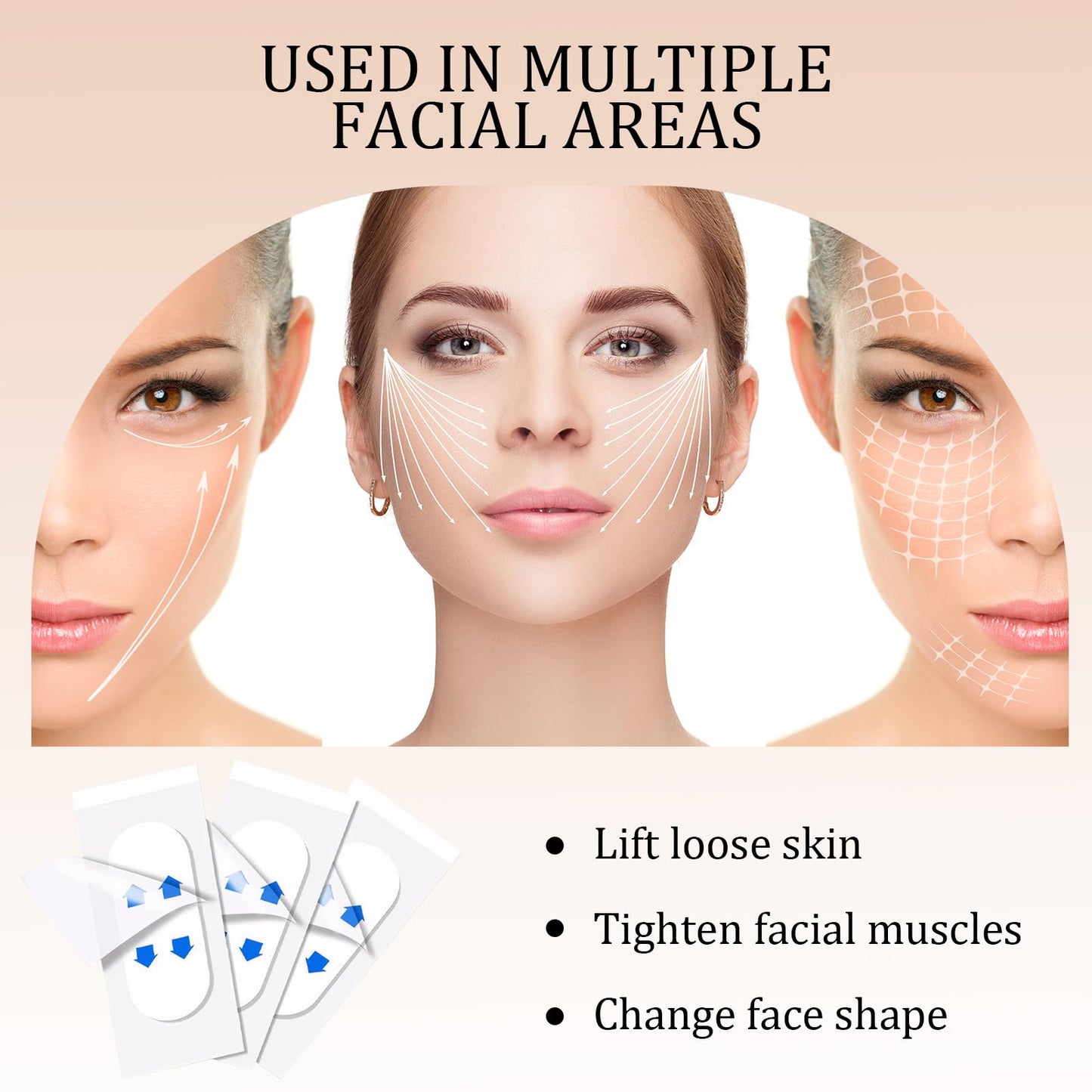 120PCS Face Tape Lift,Invisible Hiding Face Lifting Tape,Facelift Tape for Face Invisible,Neck Tape,Anti-Wrinkle Patches,for Double Chin Neck and Facial Wrinkles,with 1 Pair of White Tweezers