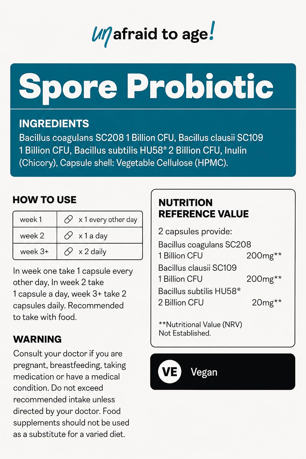 Youth & Earth Spore Probiotics 4 Billion CFU 60 Capsules